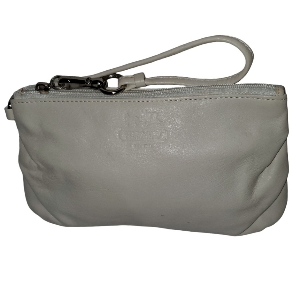 Coach Large Ruched Leather Wristlet